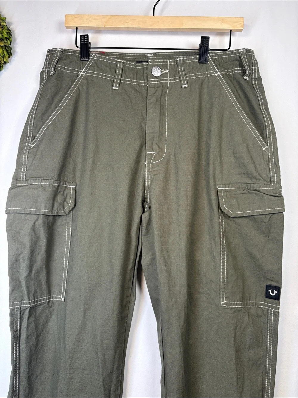TRUE RELIGION Pants Men's Green Ripstop Cargo Pant